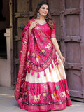 Beautiful Pink Digital Printed Dola Silk Festival Wear Lehenga Choli - Zeel Clothing