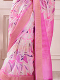 Beautiful Pink Digital Printed Silk Festival Wear Saree With Blouse - Zeel Clothing