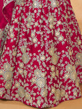 Beautiful Pink Embroidered Silk Wedding Lehenga Choli With Dupatta - Zeel Clothing