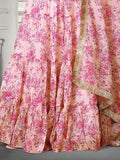 Beautiful Pink Floral Printed Organza Designer Lehenga Choli With Dupatta - Zeel Clothing