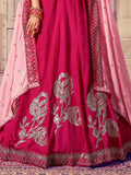 Beautiful Pink Sequins Silk Bridesmaid Lehenga Choli With Dupatta - Zeel Clothing