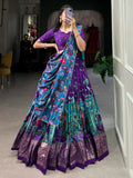 Beautiful Purple kalamkari Printed Silk Festival Wear Lehenga Choli - Zeel Clothing