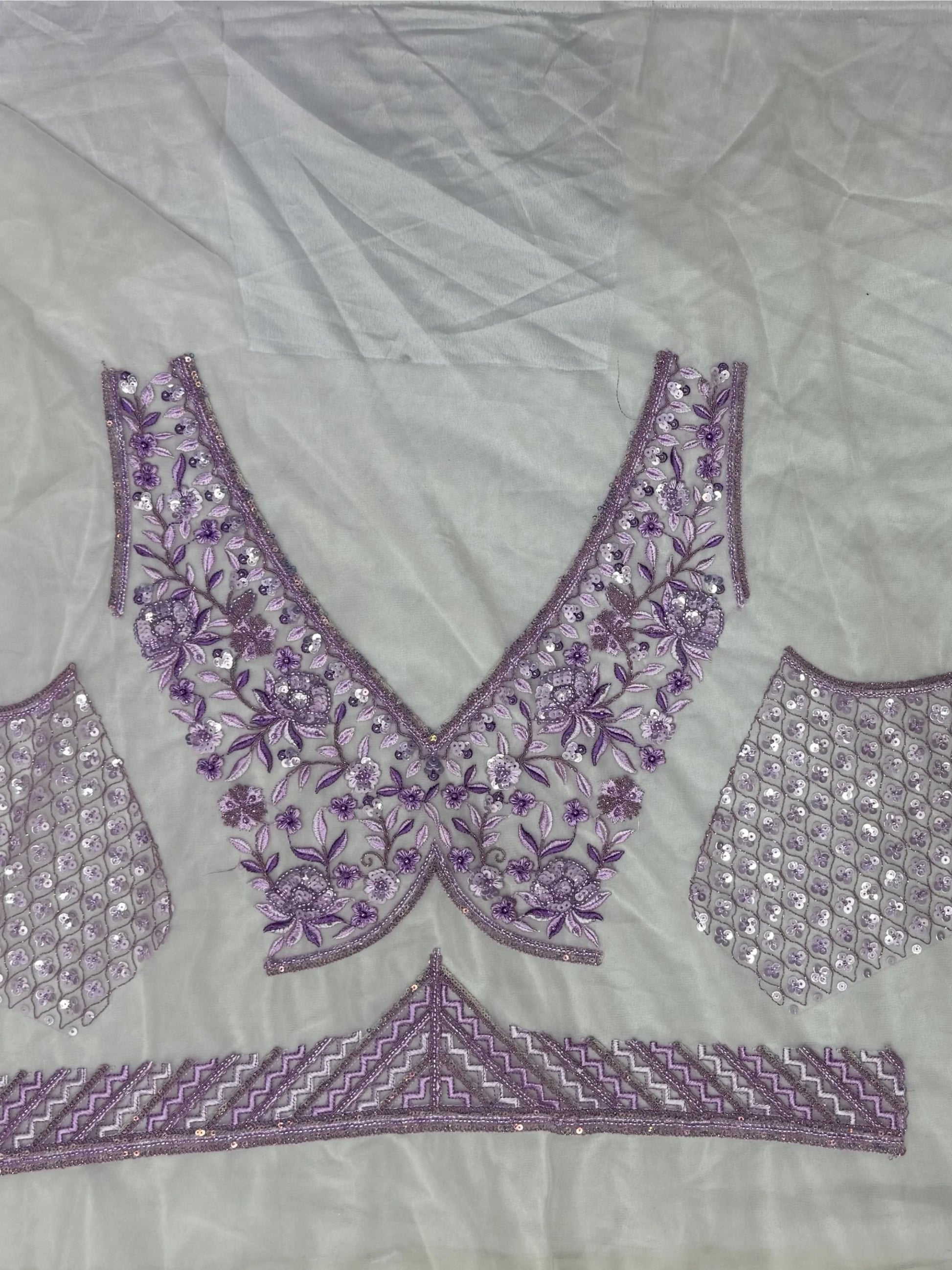 Beautiful Purple Multi Thread Work Net Wedding Lehenga Choli - Zeel Clothing