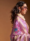 Beautiful Purple Weaving Satin Festival Wear Saree With Blouse - Zeel Clothing