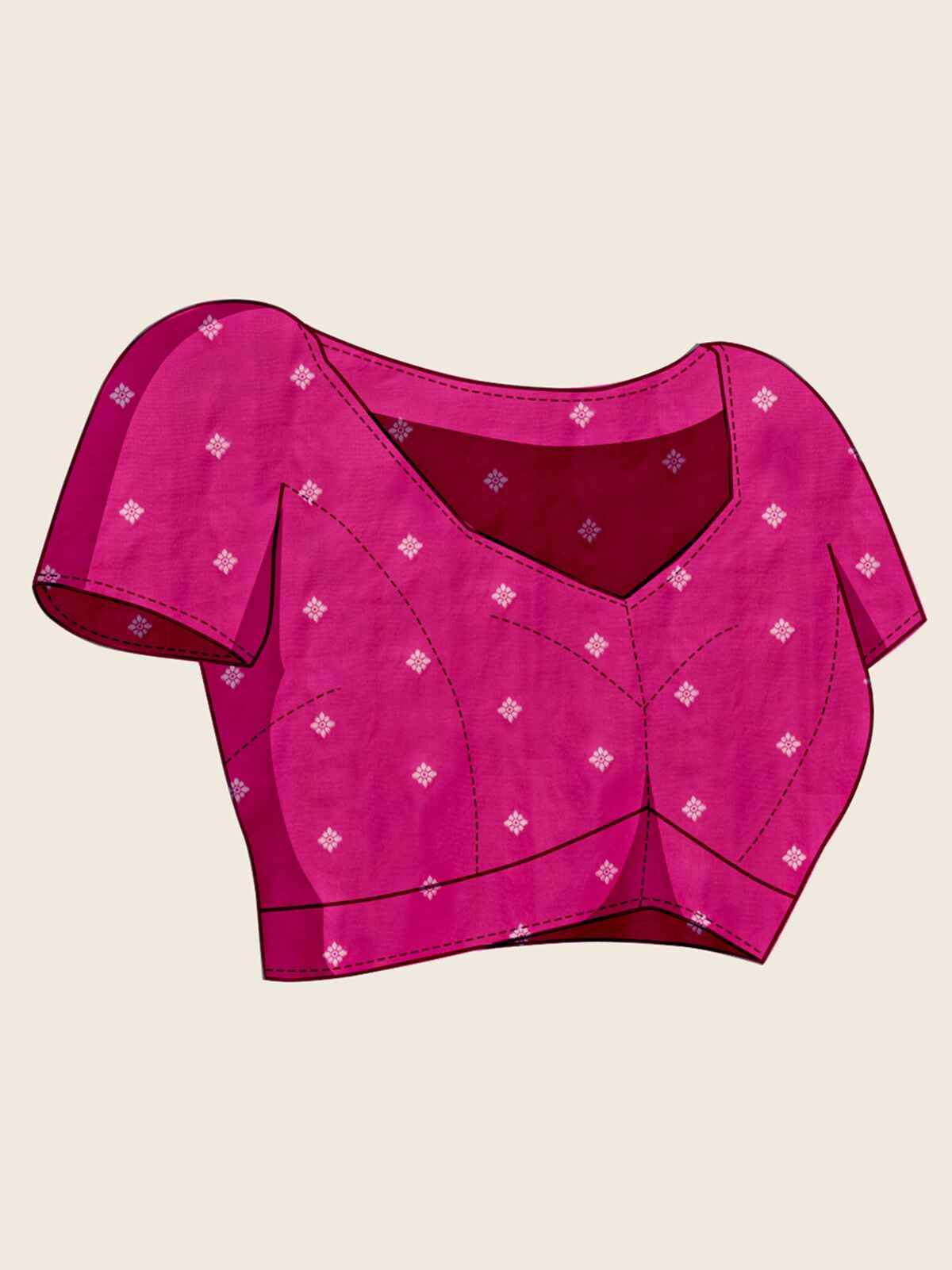 Beautiful Rani Pink Zari Weaving Silk Wedding Saree With Blouse - Zeel Clothing