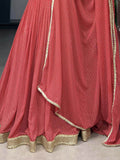 Beautiful Red Digital Printed Georgette Festive Wear Lehenga Choli - Zeel Clothing