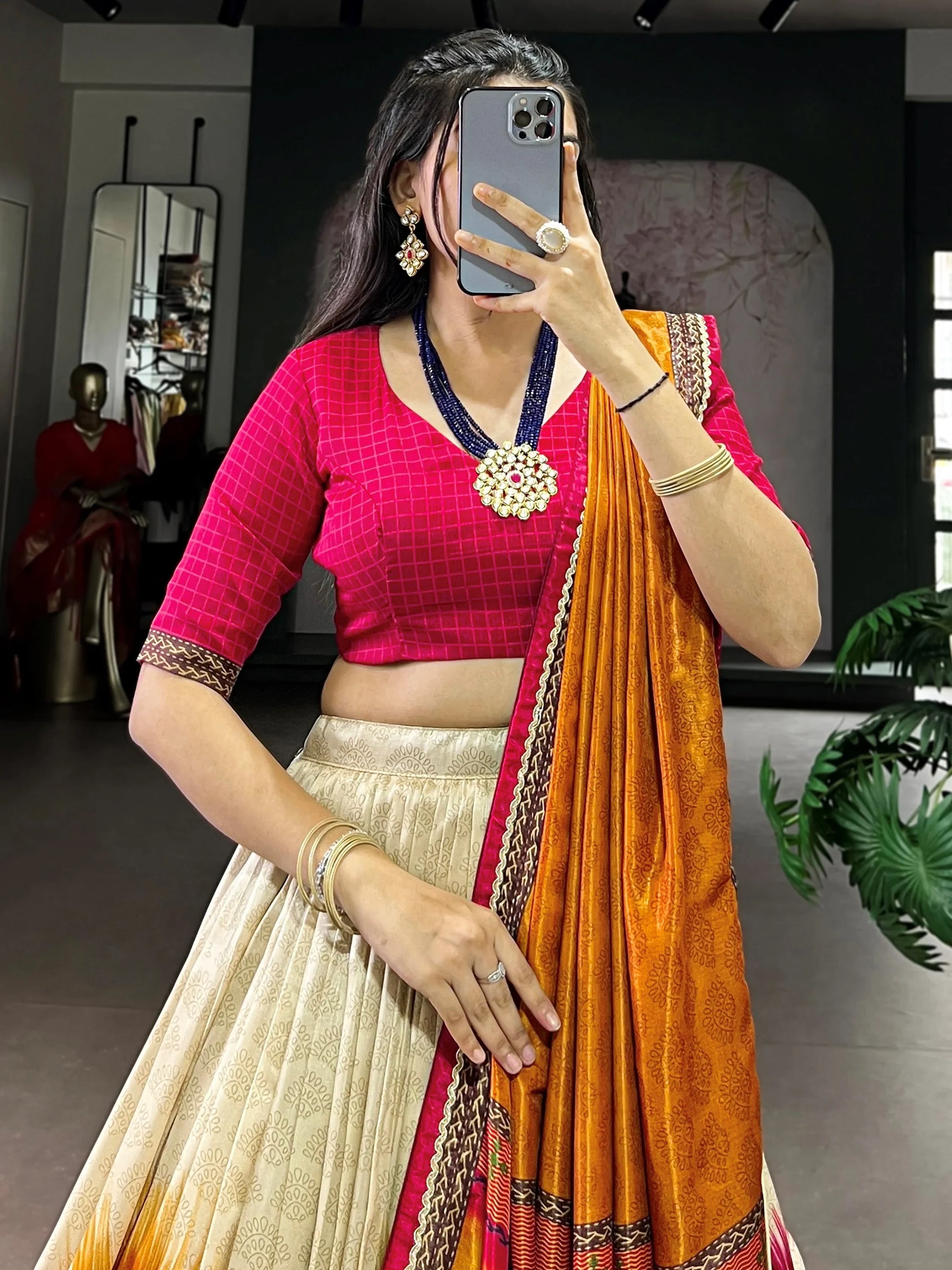 Beautiful Red Lace Border Tussar Silk Wedding Wear Lehenga Choli With Dupatta