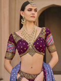 Beautiful Wine Color Sequins Silk Designer Lehenga Choli With Dupatta - Zeel Clothing