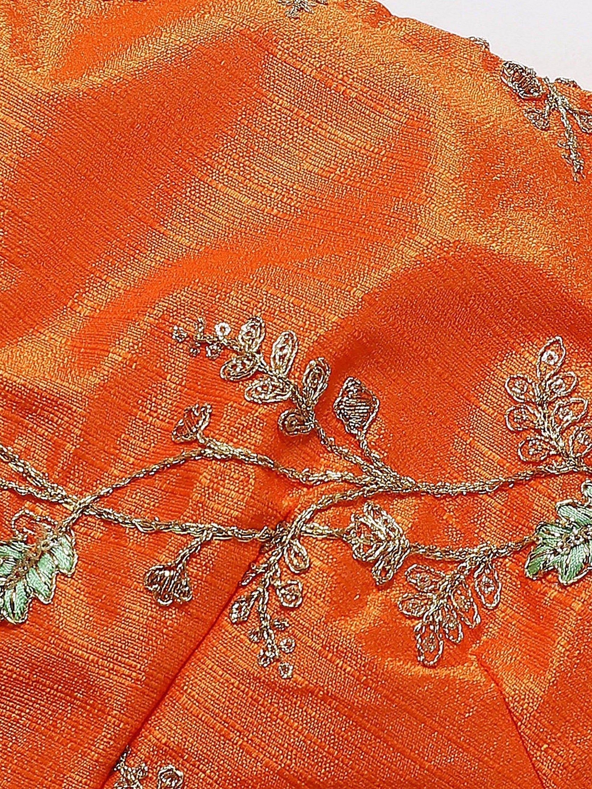 Beautiful Yellow-Orange Designer Digital Printed Lehenga Choli - Zeel Clothing