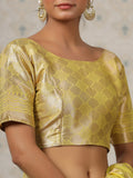 Beautiful Yellow Zari Weaving Banarasi Silk Event Wear Saree With Blouse - Zeel Clothing
