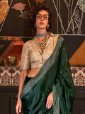 Bewitching Green Weaving Silk Mehendi Wear Saree With Blouse - Zeel Clothing