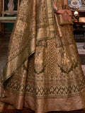 Bewitching Green Zari Weaving Rajwadi Silk Wedding Lehenga Choli - Zeel Clothing