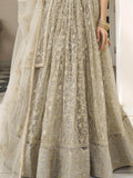 Bewitching Ivory Thread Work Net Engagement Wear Lehenga Choli - Zeel Clothing