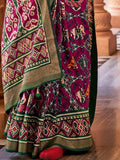 Bewitching Magenta Patola Printed Silk Event Wear Saree - Zeel Clothing
