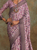 Bewitching Multi-Color Digital Printed Silk Traditional Saree With Blouse - Zeel Clothing