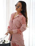Bewitching Peach Printed Cotton Readymade Co-Ord Set