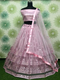 Bewitching Pink Sequins Net Engagement Wear Lehenga Choli - Zeel Clothing