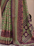 Bewitching Purple Digital Printed Silk Festival Wear Saree With Blouse - Zeel Clothing