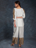 Bewitching White Digital Printed Linen Casual Wear Co-Ord Set - Zeel Clothing