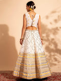 Bewitching White Sequins Work Georgette Function Wear Lehenga Choli - Zeel Clothing