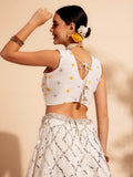 Bewitching White Sequins Work Georgette Function Wear Lehenga Choli - Zeel Clothing
