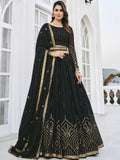 Black Sequins Georgette Wedding Wear Lehenga Choli - Zeel Clothing