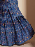 Blue Digital Printed Chinon Sangeet Wear Lehenga Choli - Zeel Clothing