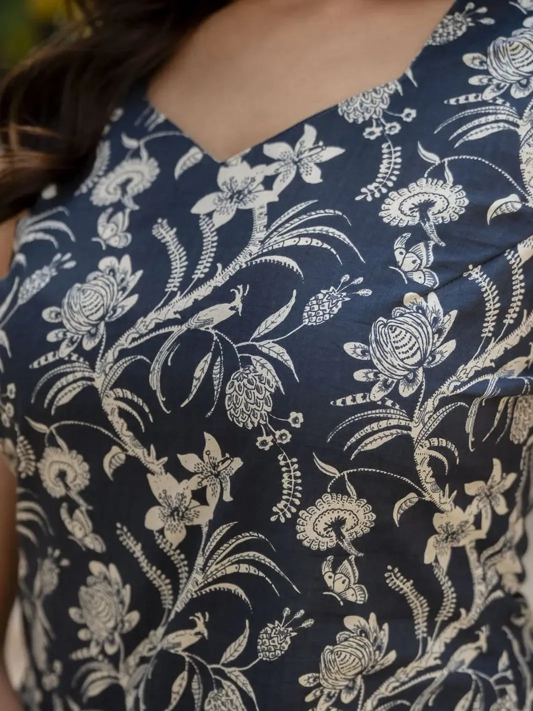 Amazing Black Printed Cotton Casual Wear Pant Suit With Dupatta