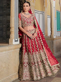 Breathtaking Red Sequins Net Bridal Wear Lehenga Choli With Dupatta