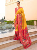 Breathtaking Yellow Zari Weaving Silk Traditional Saree With Blouse - Zeel Clothing