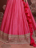 Capricious Pink Digital Printed Chinon Silk Designer Lehenga Choli - Zeel Clothing