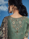 Captivating Black Lace Work Brasso Event Wear Saree With Blouse - Zeel Clothing