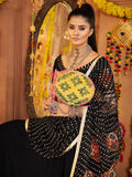 Captivating Black Thread Work Rayon Navratri Wear Lehenga Choli With Dupatta - Zeel Clothing