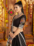 Captivating Black Thread Work Rayon Navratri Wear Lehenga Choli With Dupatta - Zeel Clothing