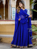 Captivating Blue Laheriya Print Georgette Designer Lehenga Choli - Zeel Clothing