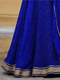 Captivating Blue Laheriya Print Georgette Designer Lehenga Choli - Zeel Clothing
