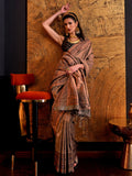 Captivating Brown Weaving Silk Function Wear Saree With Blouse - Zeel Clothing