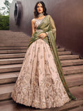 Captivating Cream Embroidered Rayon Wedding Wear Lehenga Choli - Zeel Clothing