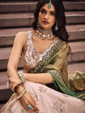 Captivating Cream Embroidered Rayon Wedding Wear Lehenga Choli - Zeel Clothing