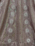 Captivating Dusty Pink Sequins Net Reception Wear Lehenga Choli - Zeel Clothing