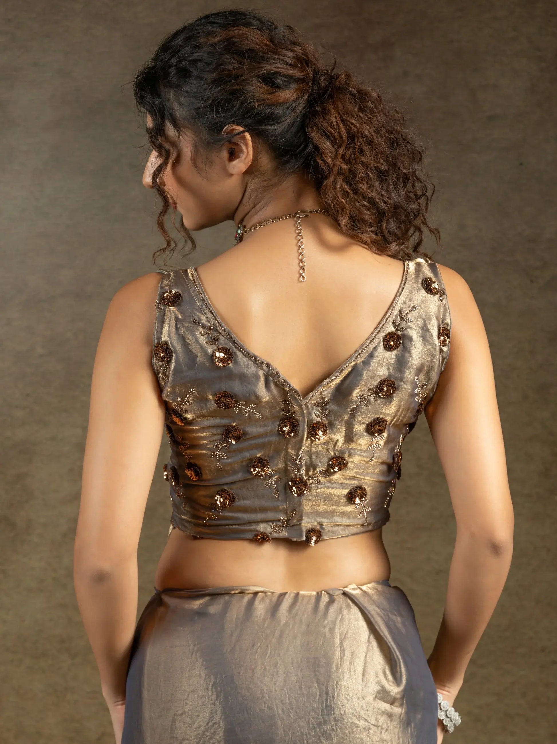 Captivating Golden Jarkan Work Satin Wedding Wear Saree With Blouse - Zeel Clothing