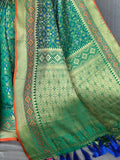 Captivating Green Patola Printed Silk Wedding Wear Saree - Zeel Clothing