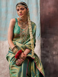 Captivating Green Zari Weaving Silk Traditional Saree With Blouse