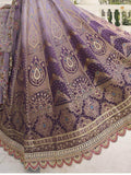 Captivating Lavender Embroidered Silk Wedding Wear Lehenga Choli - Zeel Clothing