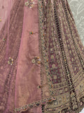 Captivating Maroon Multi Thread Work Net Bridesmaid Lehenga Choli With Dupatta