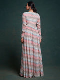 Captivating Multi-Color Printed Georgette Event Wear Gown - Zeel Clothing