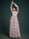 Captivating Multi-Color Printed Georgette Event Wear Gown - Zeel Clothing