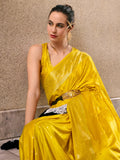Captivating Mustard Yellow Zari Weaving Silk Haldi Wear Saree - Zeel Clothing