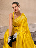 Captivating Mustard Yellow Zari Weaving Silk Haldi Wear Saree - Zeel Clothing