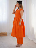 Captivating Orange Cotton Casual Wear Co-Ord Set - Zeel Clothing